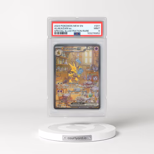 2023 Pokémon Mew EN-151 #201 Alakazam EX - Holo Special Illustration Rare (PSA 9 MINT)