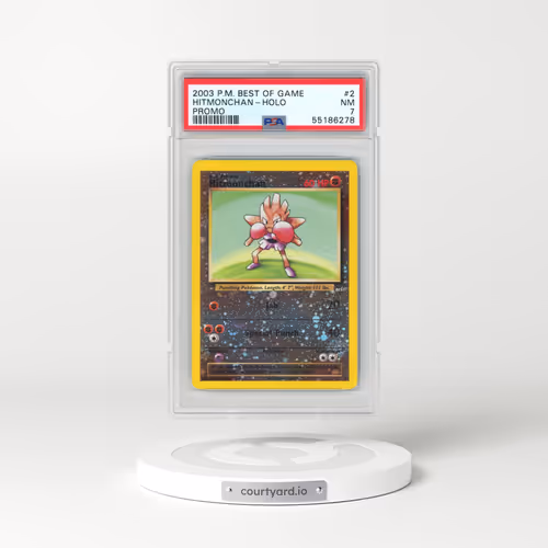 2003 Pokémon Best of Game Promo #2 Hitmonchan - Reverse Foil (PSA 7 NM)