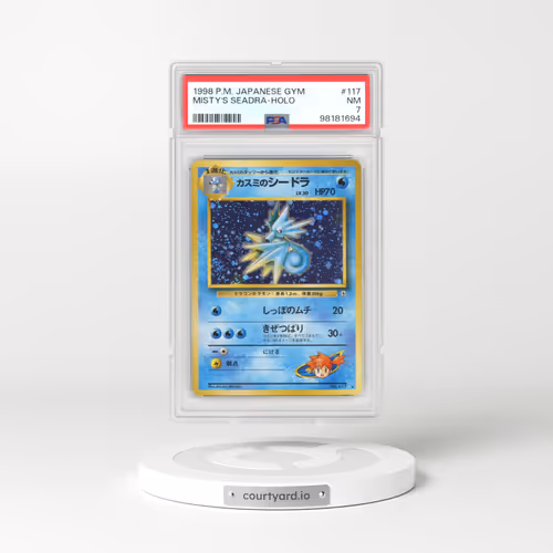 1998 Japanese Gym Booster 1: Leaders' Stadium #117 Misty's Seadra - Holo (PSA 7 NM)