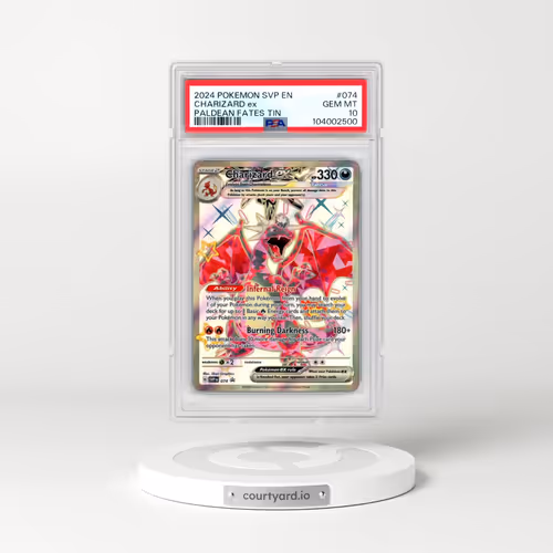 2024 Pokémon Svp EN-SV Black Star Promo #074 Charizard EX - Holo Paldean Fates Tin (PSA 10 GEM MINT)