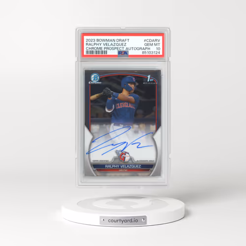 2023 Bowman Draft Chrome Prospect Autograph #CDARV Ralphy Velazquez (PSA 10 GEM MINT)