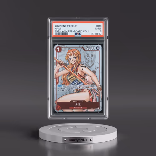 2022 One Piece Japanese 25th Anniversary Premium Card Collection #016 Nami (PSA 9 MINT)