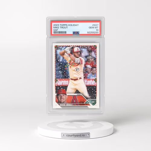 2023 Topps Holiday #H27 Mike Trout - Ssp (PSA 10 GEM MINT)