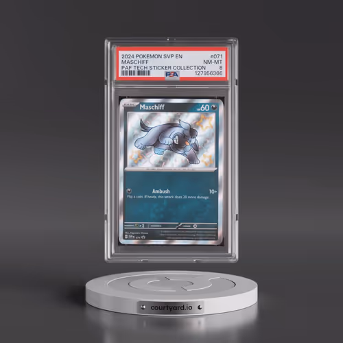2024 Pokémon Svp EN-SV Black Star Promo #071 Maschiff - Paldean Fates Tech Sticker Collection (PSA 8
