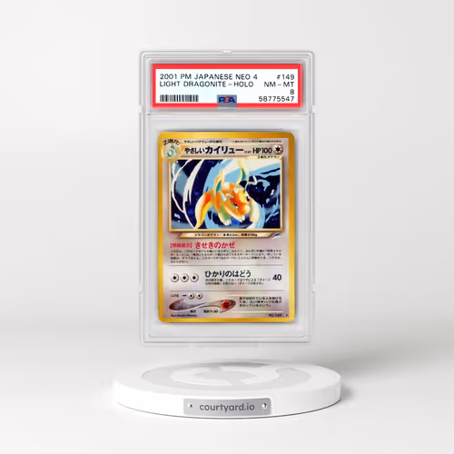 2001 Pokémon Neo 4 #149 Light Dragonite - Holo (PSA 8 NM-MT)