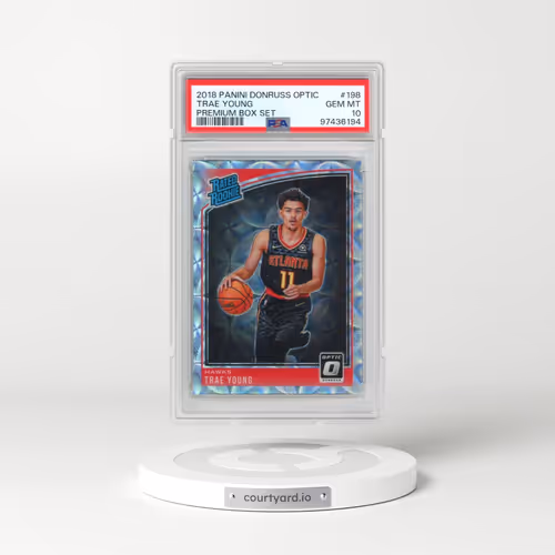 2018 Panini Donruss Optic #198 Trae Young - Premium Box Set (PSA 10 GEM MINT)