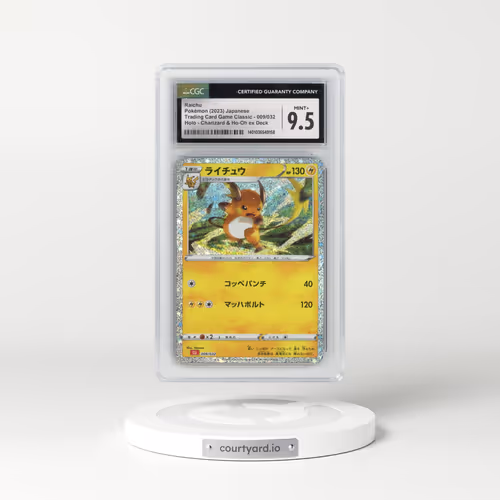 2023 Trading Card Game Classic - CLF, CLL, CLK #009/032 Raichu - Holo Charizard & Ho-Oh ex Deck - CLL (CGC 9.5 MINT+)