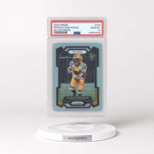 2023 Panini Prizm #333 Dontayvion Wicks - Silver Prizm (PSA 10 GEM MINT)