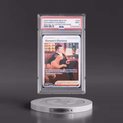 2023 Pokémon Mew EN-151 #204 Giovanni's Charisma - Special Illustration Rare (PSA 9 MINT)