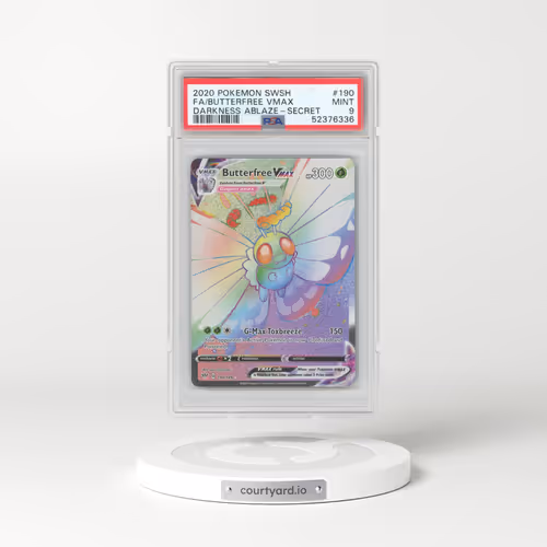 2020 Pokémon Sword & Shield Darkness Ablaze #190 Butterfree Vmax - Full Art Secret (PSA 9 MINT)