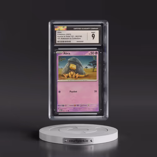2023 Scarlet & Violet 151 - MEW EN #063/165 Abra - 151 Alakazam ex Collection (Cosmos Holo) (CGC 9 M