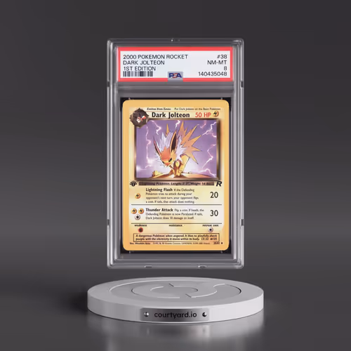 2000 Pokémon Rocket #38 Dark Jolteon - 1st Edition (PSA 8 NM-MT)