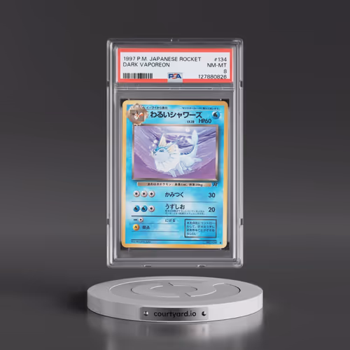 1997 Pokémon Rocket #134 Dark Vaporeon (PSA 8 NM-MT)