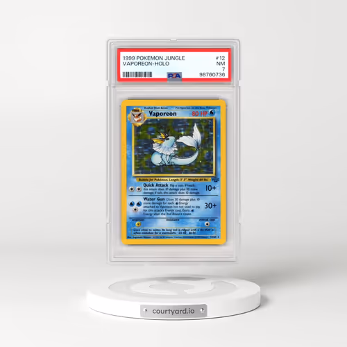 1999 Pokémon Jungle #12 Vaporeon - Holo (PSA 7 NM)