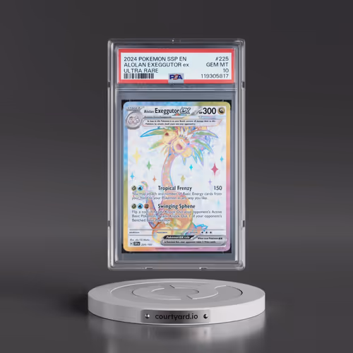 2024 Pokémon Ssp EN-Surging Sparks #225 Alolan Exeggutor EX - Holo Ultra Rare (PSA 10 GEM MINT)