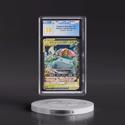 2018 Tag Bolt #001/095 Celebi & Venusaur GX - Holo (CGC 10 PRISTINE)