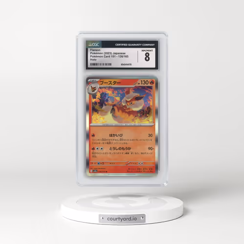 2023 Pokémon Card 151 #136/165 Flareon - Holo (CGC 8 NM-MT)