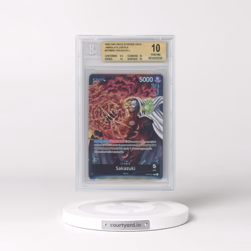 2023 One Piece Starter Deck Absolute Justice #ST06001 Sakazuki L (BGS 10 PRISTINE)