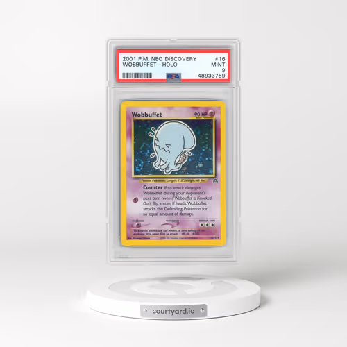 2001 Pokémon Neo Discovery #16 Wobbuffet - Holo (PSA 9 MINT)