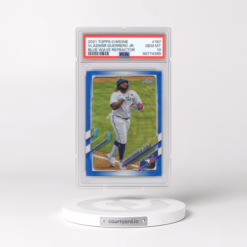 2021 Topps Chrome #167 Vladimir Guerrero Jr. - Blue Wave Refractor (PSA 10 GEM MINT)