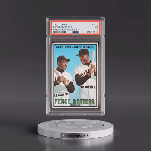 1967 Topps #423 Fence Busters - Willie Mays/Willie McCovey (PSA 5 EX)