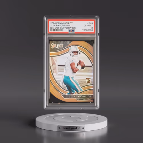 2020 Panini Select #345 Tua Tagovailoa - Die-Cut Copper Prizm (PSA 10 GEM MINT)