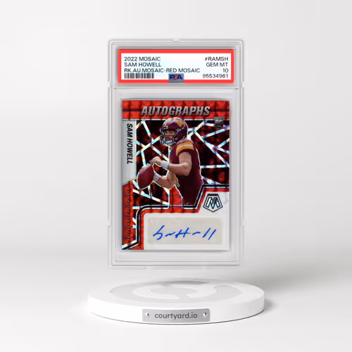 2022 Panini Mosaic Rookie Autograph Mosaic #RAMSH Sam Howell - Red Mosaic (PSA 10 GEM MINT)
