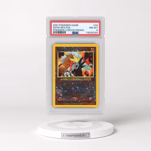 2001 Pokémon Game Movie #34 Entei - Reverse Foil Pokemon 3 Movie Promo (PSA 8 NM-MT)
