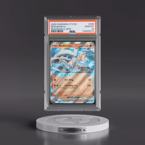 2025 Pokémon Jtg EN-Journey Together #030 Reshiram EX - Holo Reshiram EX Box (PSA 10 GEM MINT)
