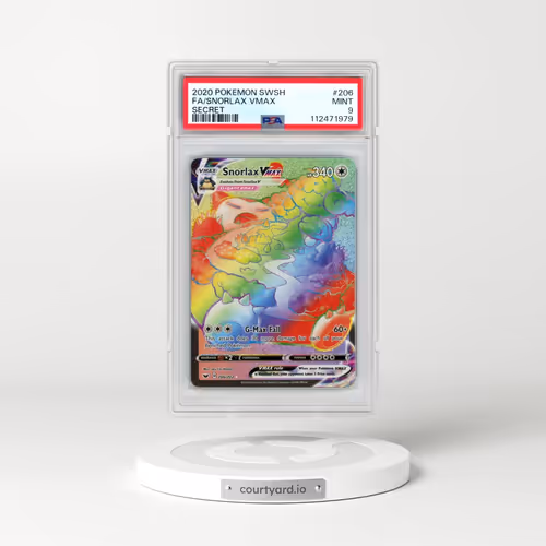 2020 Pokémon Sword & Shield #206 Snorlax Vmax - Full Art Secret (PSA 9 MINT)
