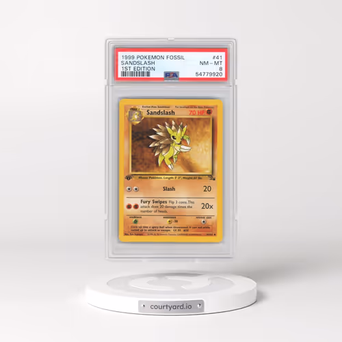 1999 Pokémon Fossil #41 Sandslash - 1st Edition (PSA 8 NM-MT)