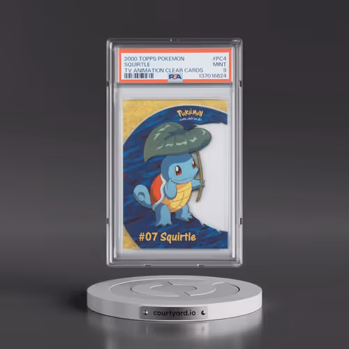 2000 Topps Pokémon TV Animation Clear Cards #PC4 Squirtle (PSA 9 MINT)