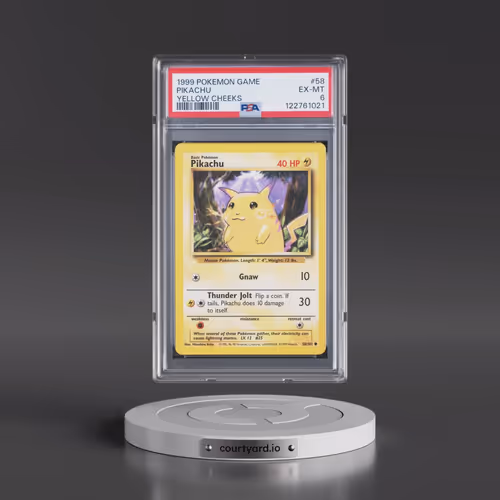 1999 Pokémon Game #58 Pikachu - Yellow Cheeks (PSA 6 EX-MT)