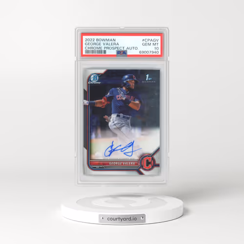2022 Bowman Chrome Prospect Autographs #CPAGV George Valera (PSA 10 GEM MINT)