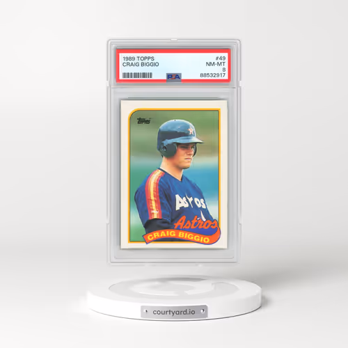 1989 Topps #49 Craig Biggio (PSA 8 NM-MT)