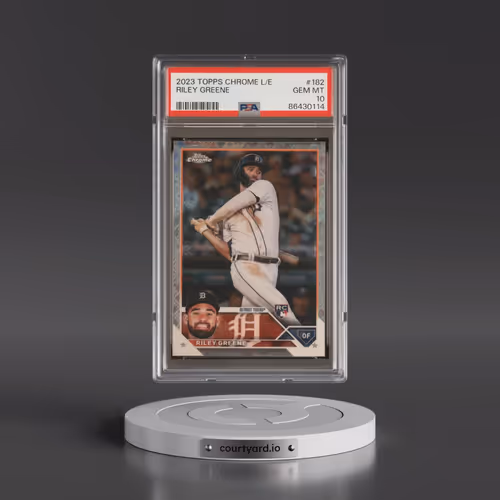 2023 Topps Chrome Logofractor Edition #182 Riley Greene (PSA 10 GEM MINT)