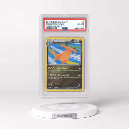2012 Pokémon Black & White Dragon Vault #5 Dragonite - Holo (PSA 8 NM-MT)