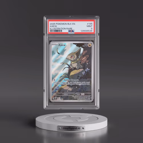 2025 Pokémon Blk EN-Black Bolt #145 Axew - Illustration Rare (PSA 9 MINT)