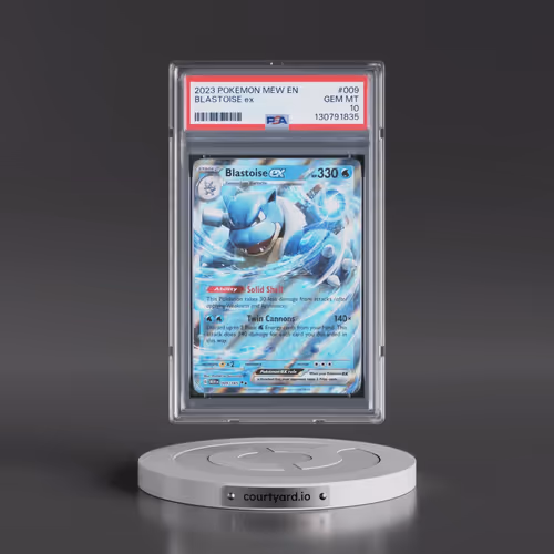 2023 Pokémon Mew EN-151 #009 Blastoise EX - Holo (PSA 10 GEM MINT)