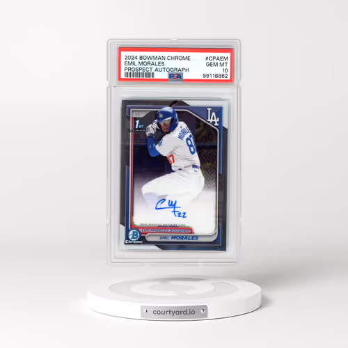 2024 Bowman Chrome Prospect Autographs #CPAEM Emil Morales (PSA 10 GEM MINT)