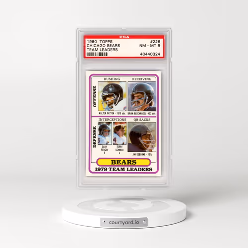 1980 Topps #226 Chicago Bears - Team Leaders (PSA 8 NM-MT)