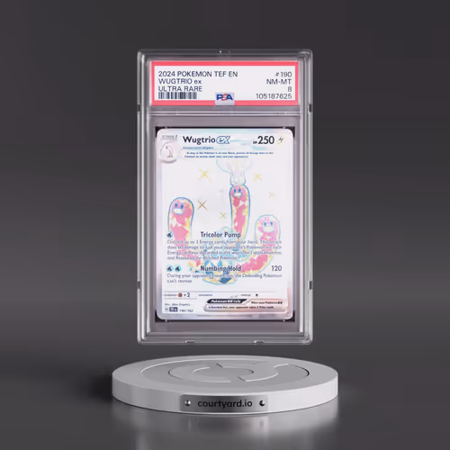 2024 Pokémon Tef EN-Temporal Forces #190 Wugtrio EX - Holo Ultra Rare (PSA 8 NM-MT)