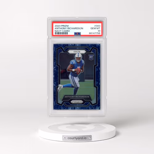 2023 Panini Prizm #343 Anthony Richardson - Navy Camo (PSA 10 GEM MINT)