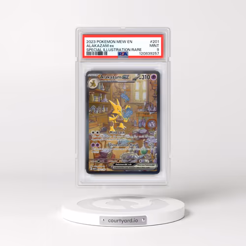 2023 Pokémon Mew EN-151 #201 Alakazam EX - Holo Special Illustration Rare (PSA 9 MINT)