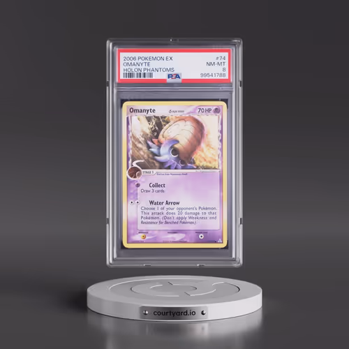 2006 Pokémon EX Holon Phantoms #74 Omanyte (PSA 8 NM-MT)