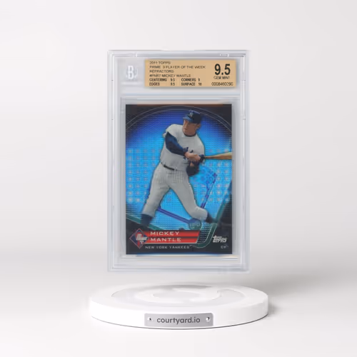 2011 Topps Prime 9 Player of the Week Refractors #PNR7 Mickey Mantle (BGS 9.5 GEM MINT)