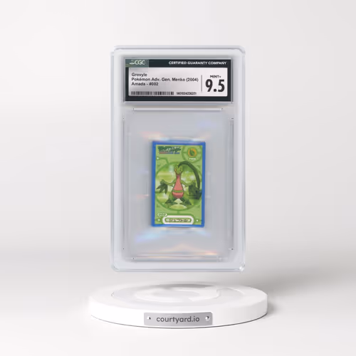2004 Kakumen Retsuden Advance (Blue w/ Gold Foil Back) - Japanese #002 Grovyle (CGC 9.5 MINT+)