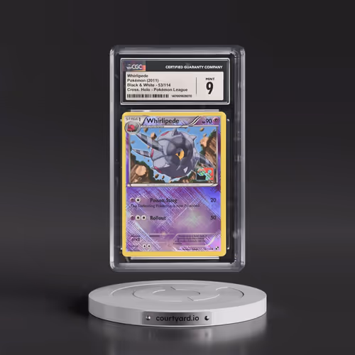2011 Black & White #53/114 Whirlipede - Crosshatch Holo (Cross. Holo) Pokémon League (CGC 9 MINT)
