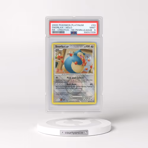 2009 Pokémon Platinum Rising Rivals #33 Snorlax - Holo Crosshatch-2009 Pokemon League (PSA 9 MINT)