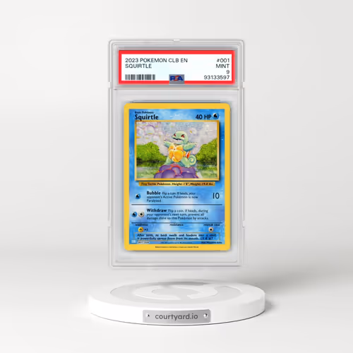 2023 Pokémon Clb-Trading Card Game Classic Blastoise & Suicune EX Deck #001 Squirtle (PSA 9 MINT)